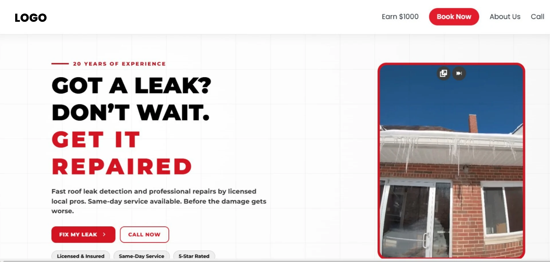 Roof leak repair funnel